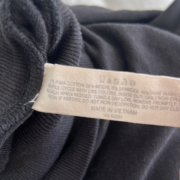 X2 Black Stretchy Thick Fold Over Capri Sweatpants - Picture 10 of 12